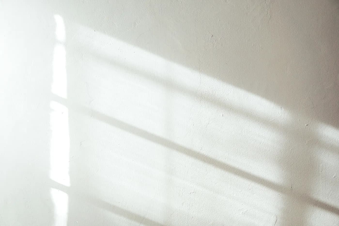 Soft daylight falling across a plain white wall